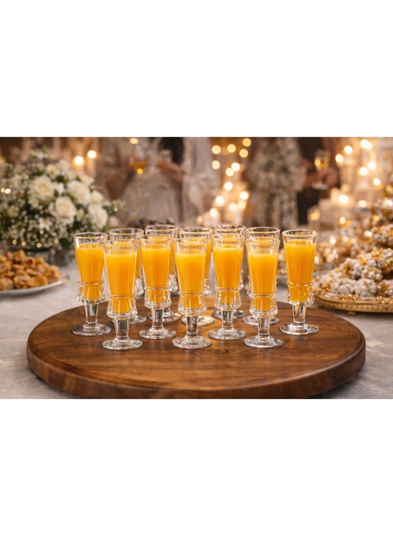 Dania Welcome Juice Glass Set, 12 Pieces, 70ml Capacity – Elegant Glass Glasses for Hospitality, Receptions, and Parties 🥂 - Image 1
